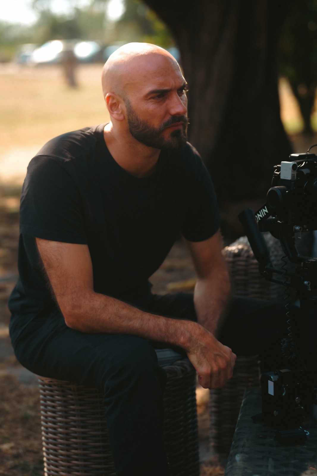 Jérôme Luca en tournage